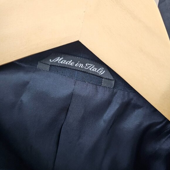 Missoni 40R 32x28 Navy Check 3-Button Suit R352 - Picture 13 of 15